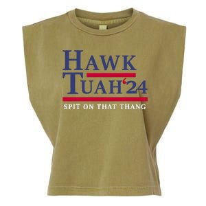 Hawk Tuah 24 Funny Girl Meme Tiktok Meme Garment-Dyed Women's Muscle Tee