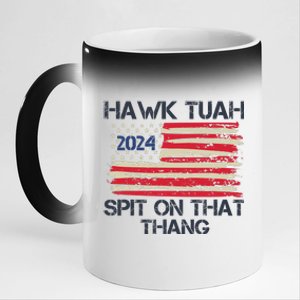 Hawk Tuah 2024 Spit On That Thang 11oz Black Color Changing Mug