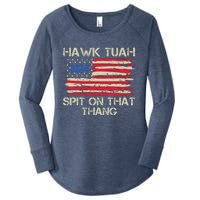 Hawk Tuah 2024 Spit On That Thang Women's Perfect Tri Tunic Long Sleeve Shirt