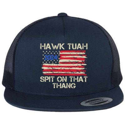 Hawk Tuah 2024 Spit On That Thang Flat Bill Trucker Hat