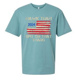 Hawk Tuah 2024 Spit On That Thang Sueded Cloud Jersey T-Shirt