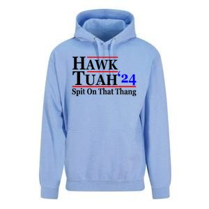 Hawk Tuah 24 Spit On That Thang Hawk Tush For President 2024 Election Parody Unisex Surf Hoodie