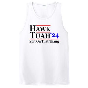 Hawk Tuah 24 Spit On That Thang Hawk Tush For President 2024 Election Parody PosiCharge Competitor Tank