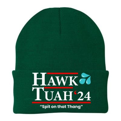 Hawk Tuah 24 Spit On That Thang Funny Saying Knit Cap Winter Beanie