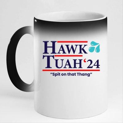 Hawk Tuah 24 Spit On That Thang Funny Saying 11oz Black Color Changing Mug