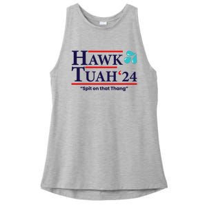 Hawk Tuah 24 Spit On That Thang Funny Saying Ladies PosiCharge Tri-Blend Wicking Tank