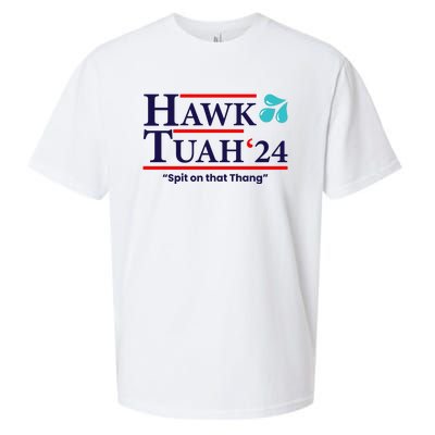 Hawk Tuah 24 Spit On That Thang Funny Saying Sueded Cloud Jersey T-Shirt