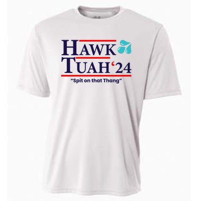 Hawk Tuah 24 Spit On That Thang Funny Saying Cooling Performance Crew T-Shirt