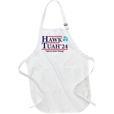 Hawk Tuah 24 Spit On That Thang Funny Saying Full-Length Apron With Pockets