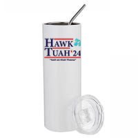 Hawk Tuah 24 Spit On That Thang Funny Saying Stainless Steel Tumbler