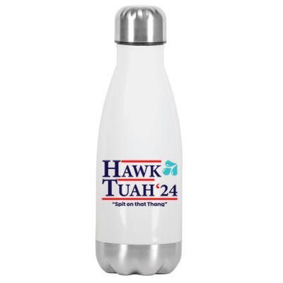 Hawk Tuah 24 Spit On That Thang Funny Saying Stainless Steel Insulated Water Bottle