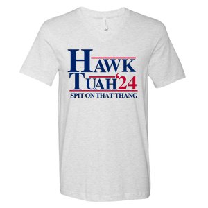 Hawk Tuah 24 Spit On That Thang Funny Saying V-Neck T-Shirt