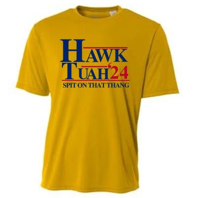 Hawk Tuah 24 Spit On That Thang Funny Saying Cooling Performance Crew T-Shirt