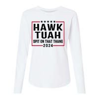 Hawk Tuah 24 Tush On That Thang Womens Cotton Relaxed Long Sleeve T-Shirt