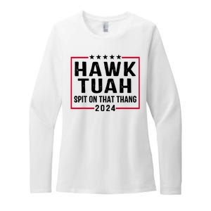 Hawk Tuah 24 Tush On That Thang Womens CVC Long Sleeve Shirt