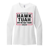 Hawk Tuah 24 Tush On That Thang Womens CVC Long Sleeve Shirt