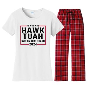 Hawk Tuah 24 Tush On That Thang Women's Flannel Pajama Set