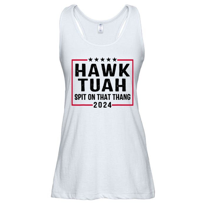 Hawk Tuah 24 Tush On That Thang Ladies Essential Flowy Tank