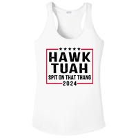 Hawk Tuah 24 Tush On That Thang Ladies PosiCharge Competitor Racerback Tank