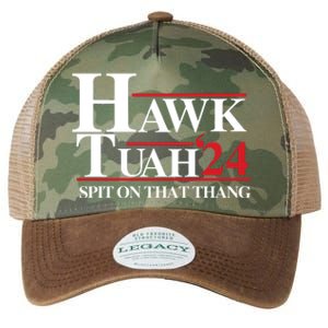 Hawk Tuah 24 Spit On That Thang Funny Saying Legacy Tie Dye Trucker Hat