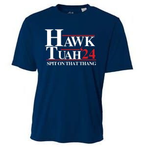 Hawk Tuah 24 Spit On That Thang Funny Saying Cooling Performance Crew T-Shirt