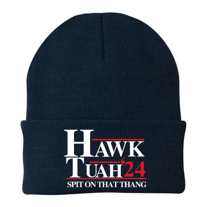 Hawk Tuah 24 Spit On That Thang Funny Saying Knit Cap Winter Beanie