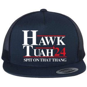 Hawk Tuah 24 Spit On That Thang Funny Saying Flat Bill Trucker Hat