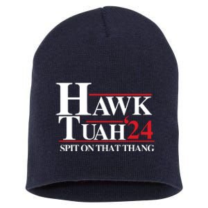 Hawk Tuah 24 Spit On That Thang Funny Saying Short Acrylic Beanie