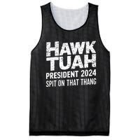 Hawk Tuah 24 Spit On That Thang Hawk Tush For President 2024 Election Parody Mesh Reversible Basketball Jersey Tank