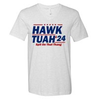 Hawk Tuah 24 Spit On That Thang Funny Saying V-Neck T-Shirt