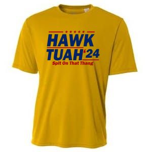 Hawk Tuah 24 Spit On That Thang Funny Saying Cooling Performance Crew T-Shirt