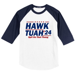 Hawk Tuah 24 Spit On That Thang Funny Saying Baseball Sleeve Shirt