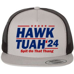 Hawk Tuah 24 Spit On That Thang Funny Saying Flat Bill Trucker Hat