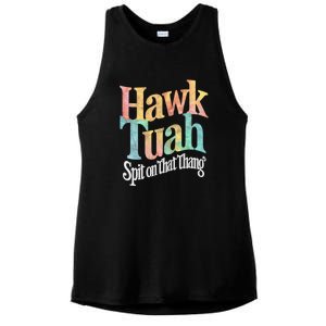 Hawk Tuah 24 Spit On That Thang Hawk Tush For President 2024 Election Parody Ladies PosiCharge Tri-Blend Wicking Tank