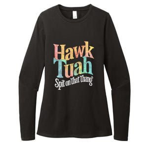 Hawk Tuah 24 Spit On That Thang Hawk Tush For President 2024 Election Parody Womens CVC Long Sleeve Shirt