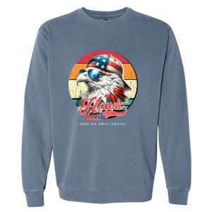 Hawk Tuah 24 Spit On That Thang Hawk Tush For President 2024 Election Parody Garment-Dyed Sweatshirt