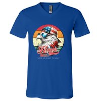 Hawk Tuah 24 Spit On That Thang Hawk Tush For President 2024 Election Parody V-Neck T-Shirt