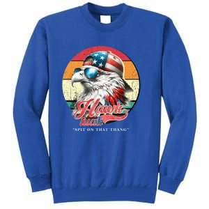 Hawk Tuah 24 Spit On That Thang Hawk Tush For President 2024 Election Parody Tall Sweatshirt