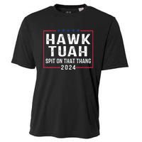 Hawk Tuah 24 Spit On That Thang Hawk Tush For President 2024 Election Parody Cooling Performance Crew T-Shirt