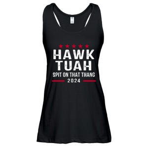 Hawk Tuah 24 Spit On That Thang Hawk Tush For President 2024 Election Parody Ladies Essential Flowy Tank