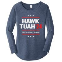 Hawk Tuah 24 Spit On That Thang Women's Perfect Tri Tunic Long Sleeve Shirt