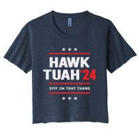 Hawk Tuah 24 Spit On That Thang Women's Crop Top Tee