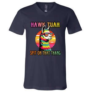 Hawk Tuah 24 Spit On That Thang Hawk Tuah 2024 Hawk Tush V-Neck T-Shirt