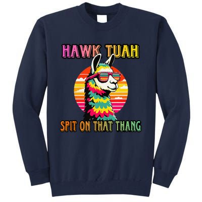 Hawk Tuah 24 Spit On That Thang Hawk Tuah 2024 Hawk Tush Tall Sweatshirt