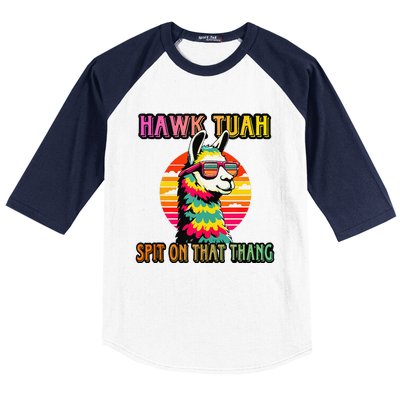 Hawk Tuah 24 Spit On That Thang Hawk Tuah 2024 Hawk Tush Baseball Sleeve Shirt