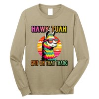 Hawk Tuah 24 Spit On That Thang Hawk Tuah 2024 Hawk Tush Long Sleeve Shirt