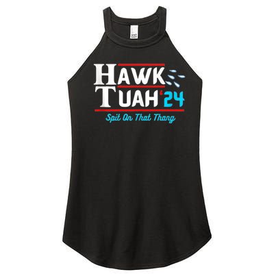 Hawk Tuah 24 Spit On That Women’s Perfect Tri Rocker Tank