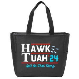 Hawk Tuah 24 Spit On That Zip Tote Bag