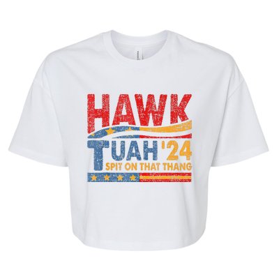 Hawk Tuah 24 Spit On That Thang Bella+Canvas Jersey Crop Tee