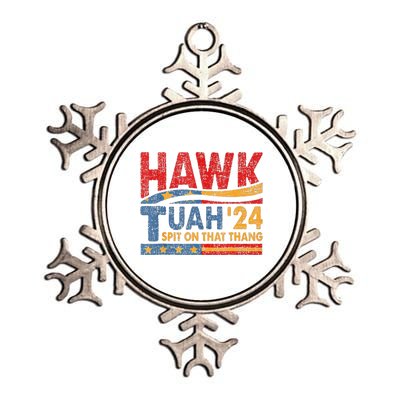 Hawk Tuah 24 Spit On That Thang Metallic Star Ornament